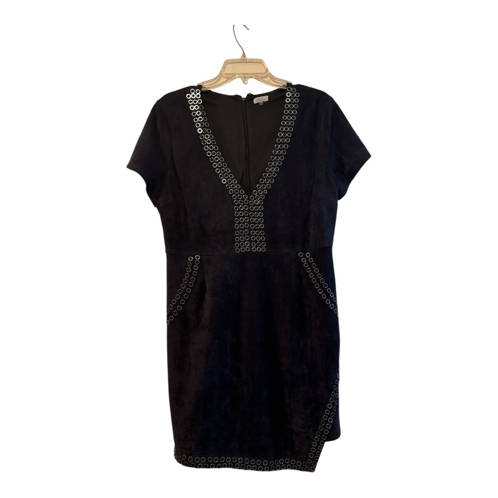 Women’s Elegant Black Dress with Silver Accents in size XL